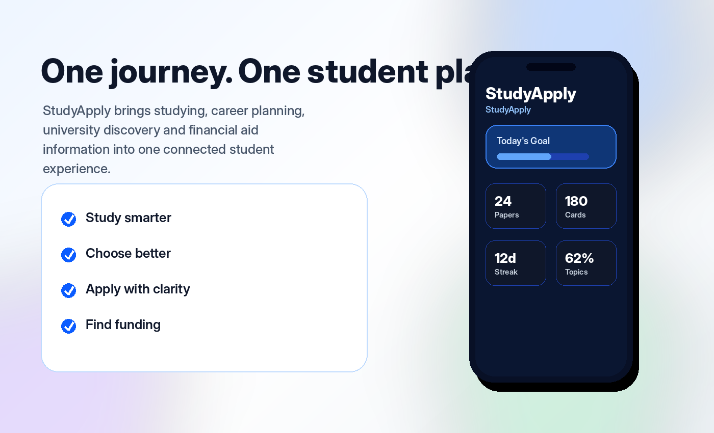 StudyApply student journey illustration